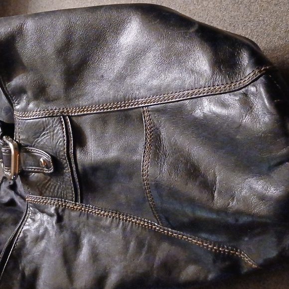Fossil Black Leather Large Tote Style Bag / Purse - Picture 2 of 6